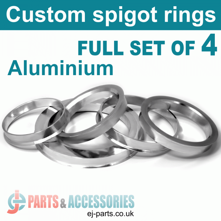 Spigot Rings Custom / Machined from Aluminium FULL SET OF (4) FOUR RINGS