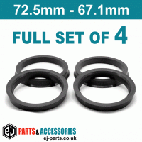 Spigot Rings / 72.5mm - 67.1mm FULL SET OF (4) FOUR RINGS