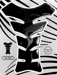 Motorcycle Motorbike Tank Pad Sticker Protector Scratch Black Domed 3D Gel Resin