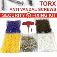 503 pcs. Number plate security stainless steel screws and caps TR15 TORX bit tool