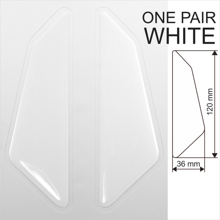 WHITE Sticker Domed Car Door Angle Corner Protector Guard Anti Collision Trim 3D