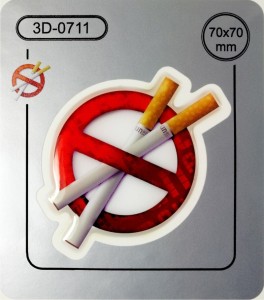 1x NO SMOKING Car Sticker Sign Taxi Van Decal Badge GLOSS DOMED 3D GEL RESIN