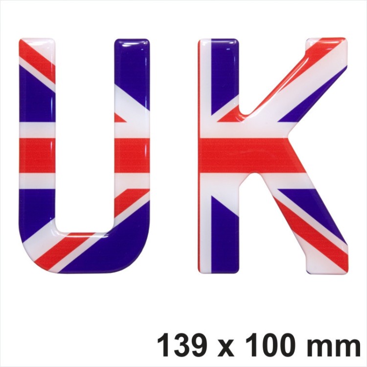 3D Domed Gel Union Jack Flag UK Letters Sticker Decal Helmet Car Van Moto Tuning