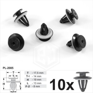 Door Card Trim Clips Panel Fastener With Seal Gasket Fits: Skoda Audi VW BMW