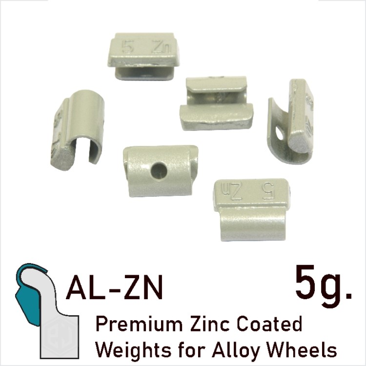 5 g. Premium Coated Zinc Balancing Wheel Weights Clip-On Alloy Wheels Rims