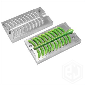 DIY Fishing Mould CNC Aluminium making Soft Plastic Lure Soft Bait Worm mold new