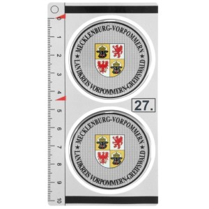Mecklenburg-Vorpommern Greifswald 45mm 3D Domed Badges Set of 2 Number plate