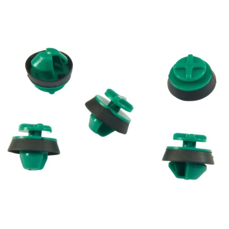 10x Green Sealed Wheel Arch Side Moulding Clips 1638191680