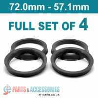 Spigot Rings / 72.0mm - 57.1mm FULL SET OF (4) FOUR RINGS