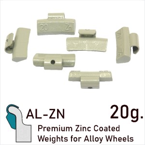 20 g. Premium Coated Zinc Balancing Wheel Weights Clip-On Alloy Wheels Rims