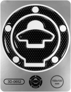 Tank Cap Pad Sticker Protector Scratch Domed 3D Motorcycle Motorbike Carbon type